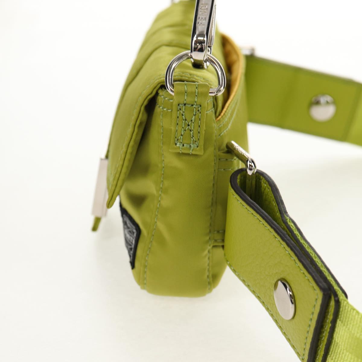 FENDI POTER shoulder bag nylon 2way Green