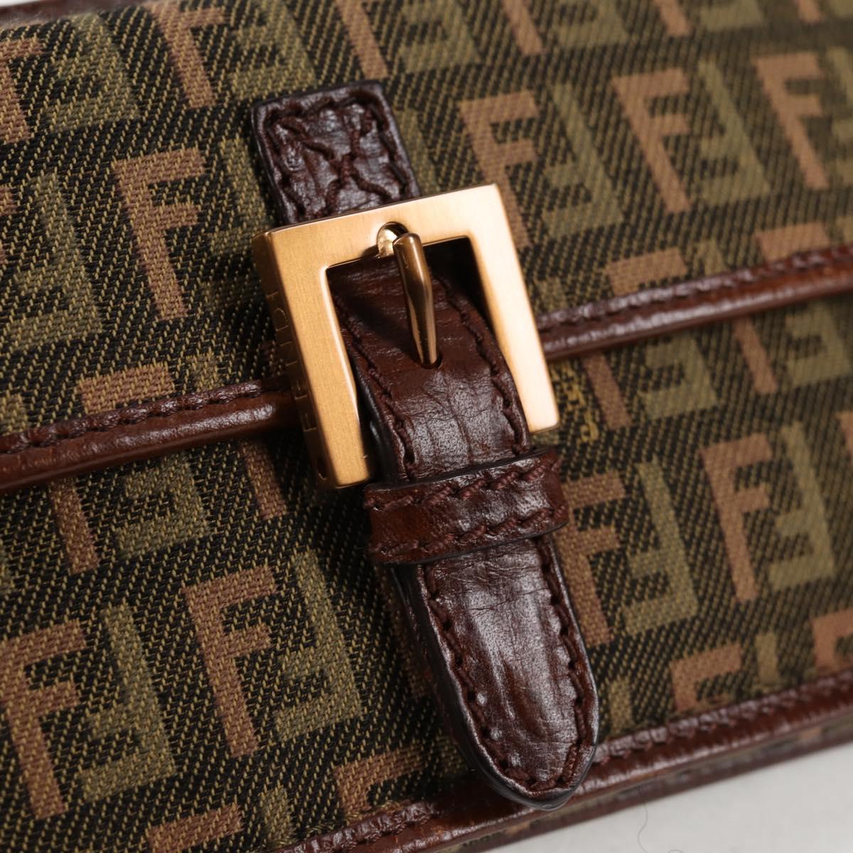 FENDI zucchino canvas pouch khaki