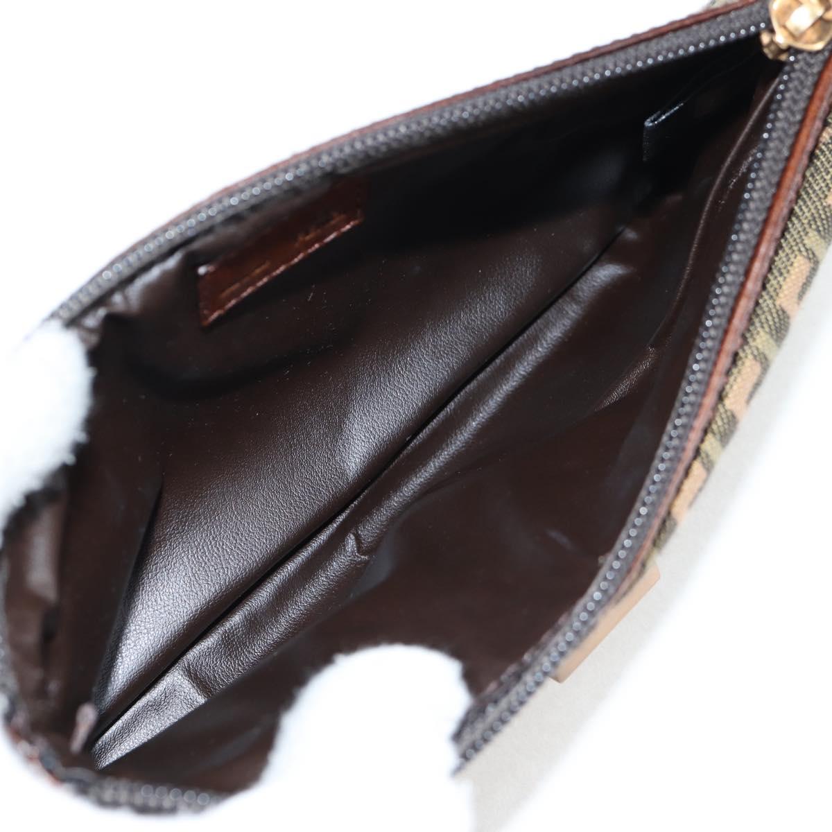 FENDI zucchino canvas pouch khaki