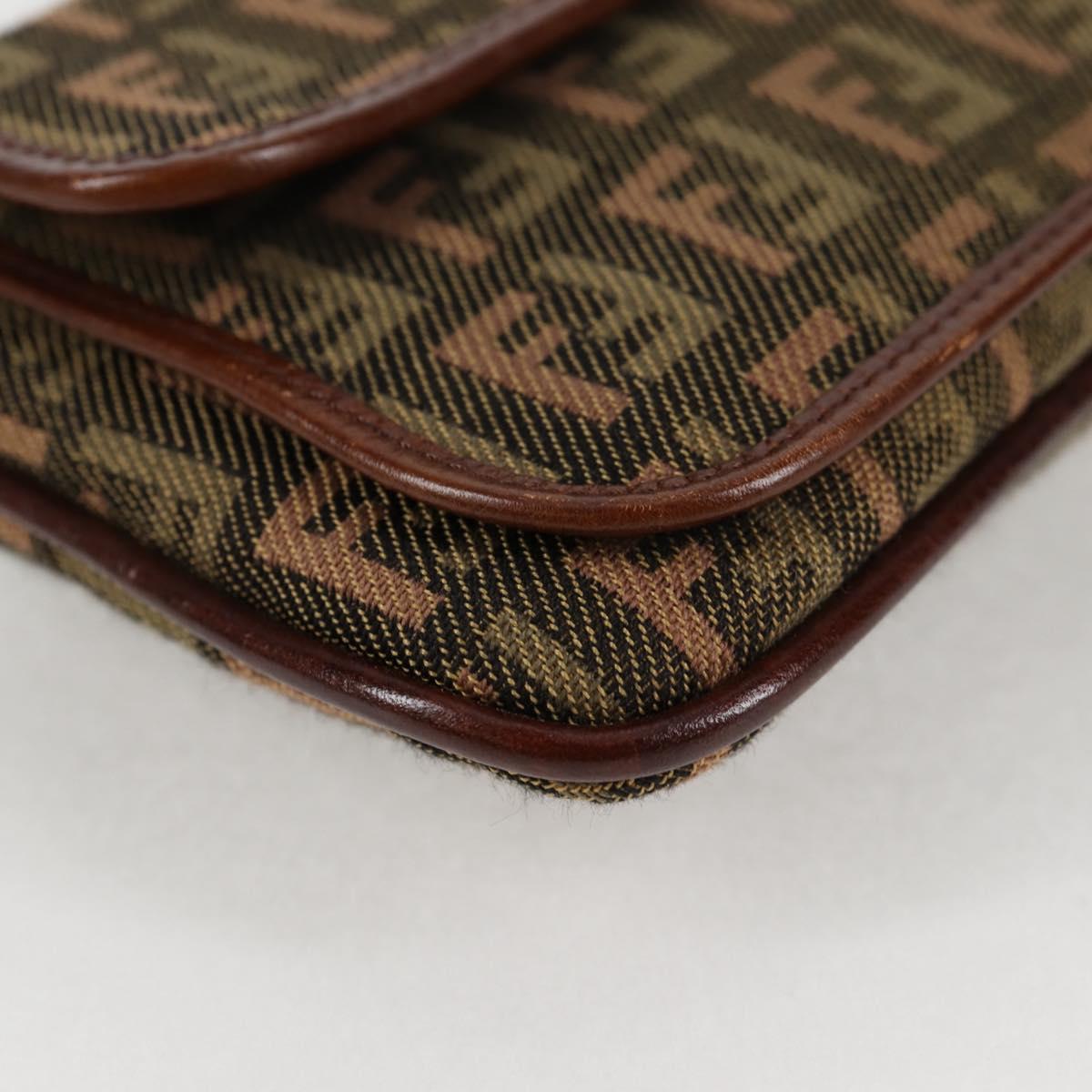 FENDI zucchino canvas pouch khaki
