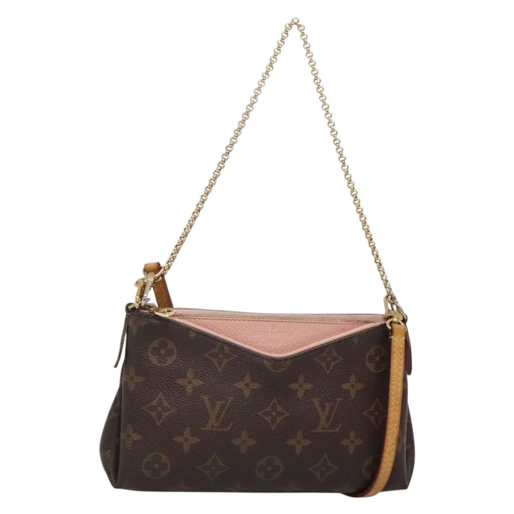 LOUIS VUITTON monogram pallas clutch shoulder bag