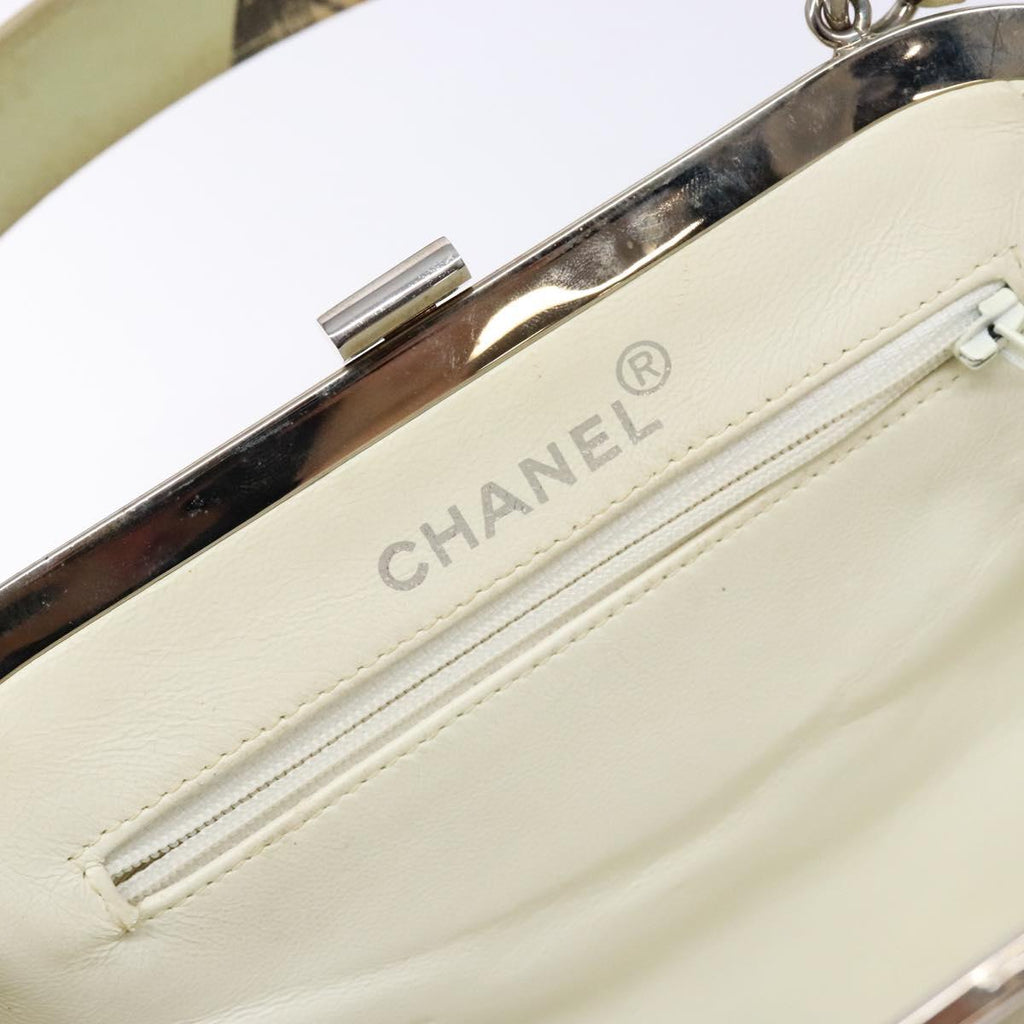CHANEL matelasse hand bag canvas