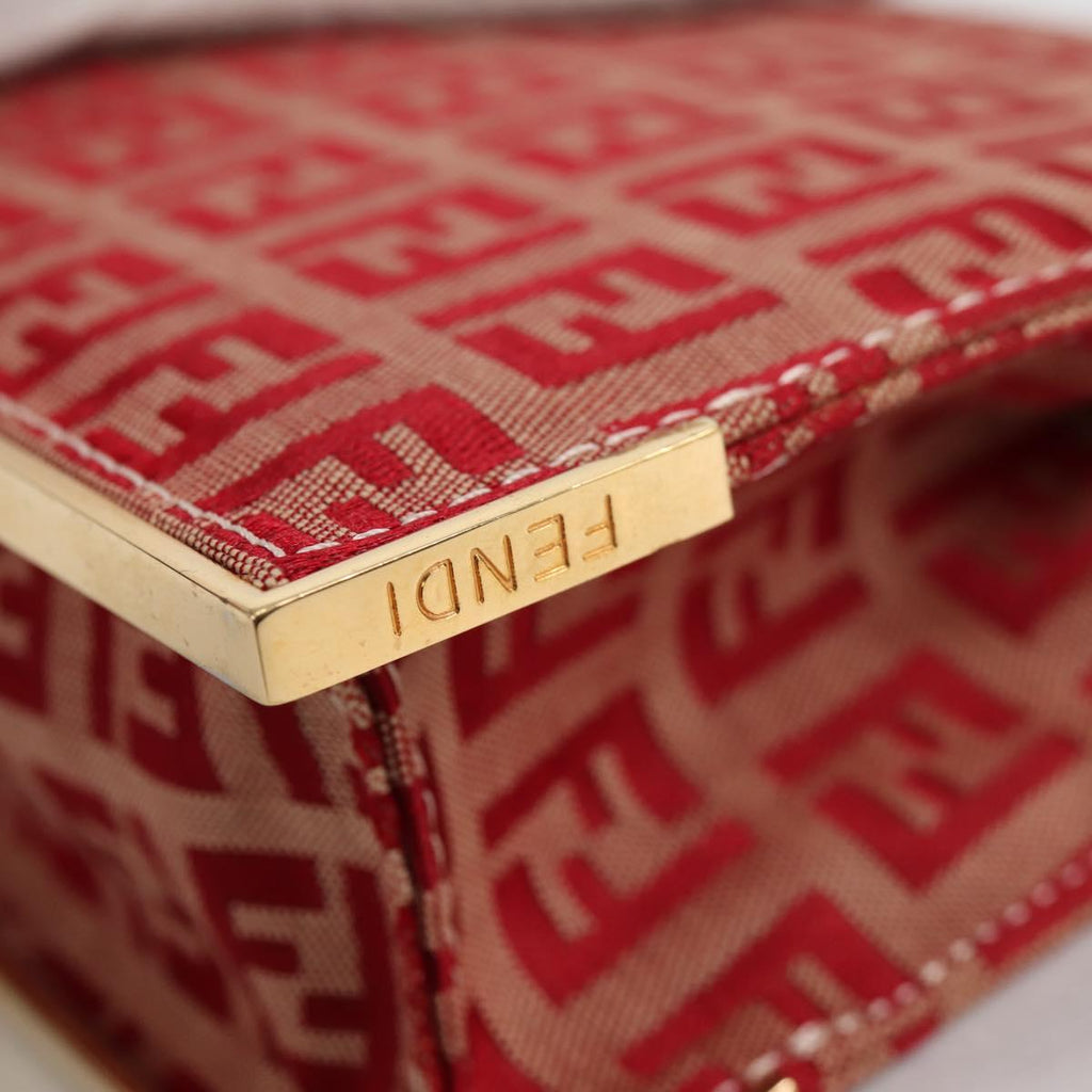 FENDI zucchino canvas chain shoulder bag