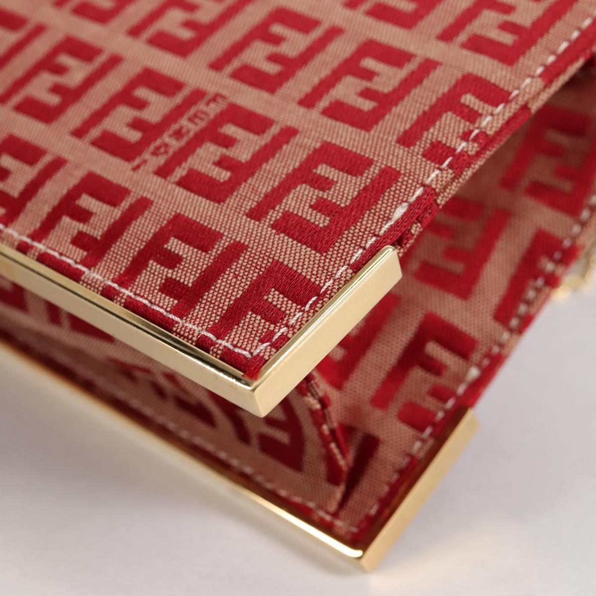 FENDI zucchino canvas chain shoulder bag