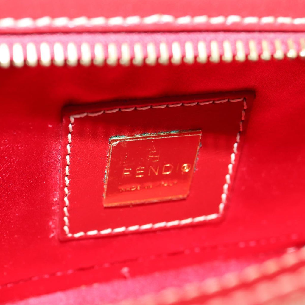 FENDI zucchino canvas chain shoulder bag