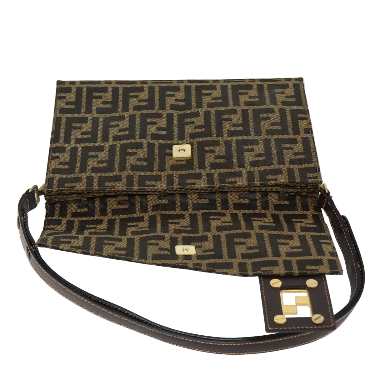 FENDI zucca canvas shoulder bag