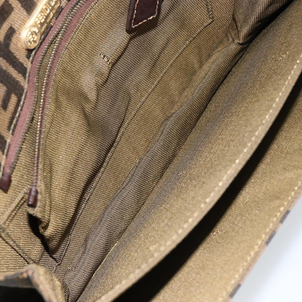 FENDI zucca canvas shoulder bag