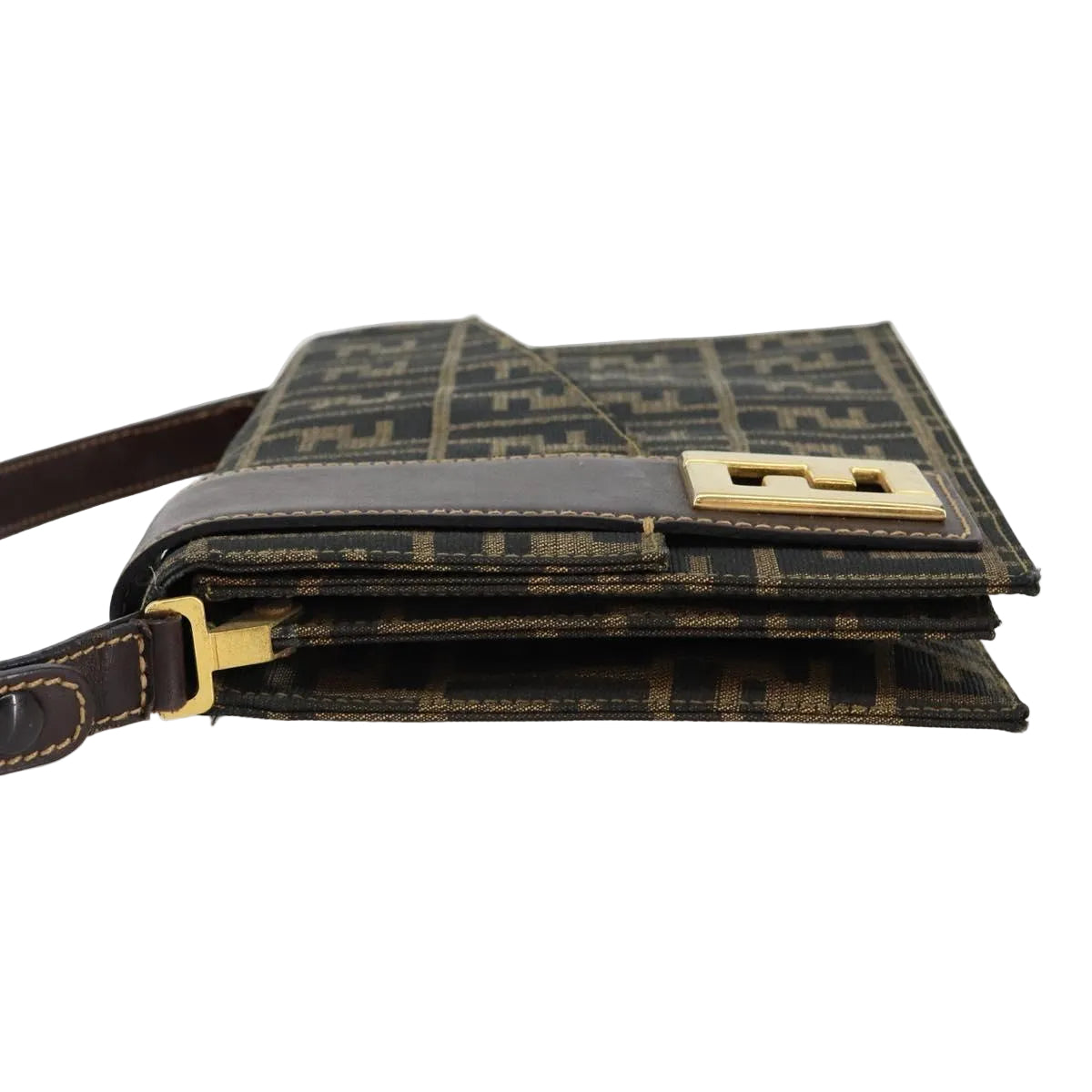 FENDI zucca canvas shoulder bag