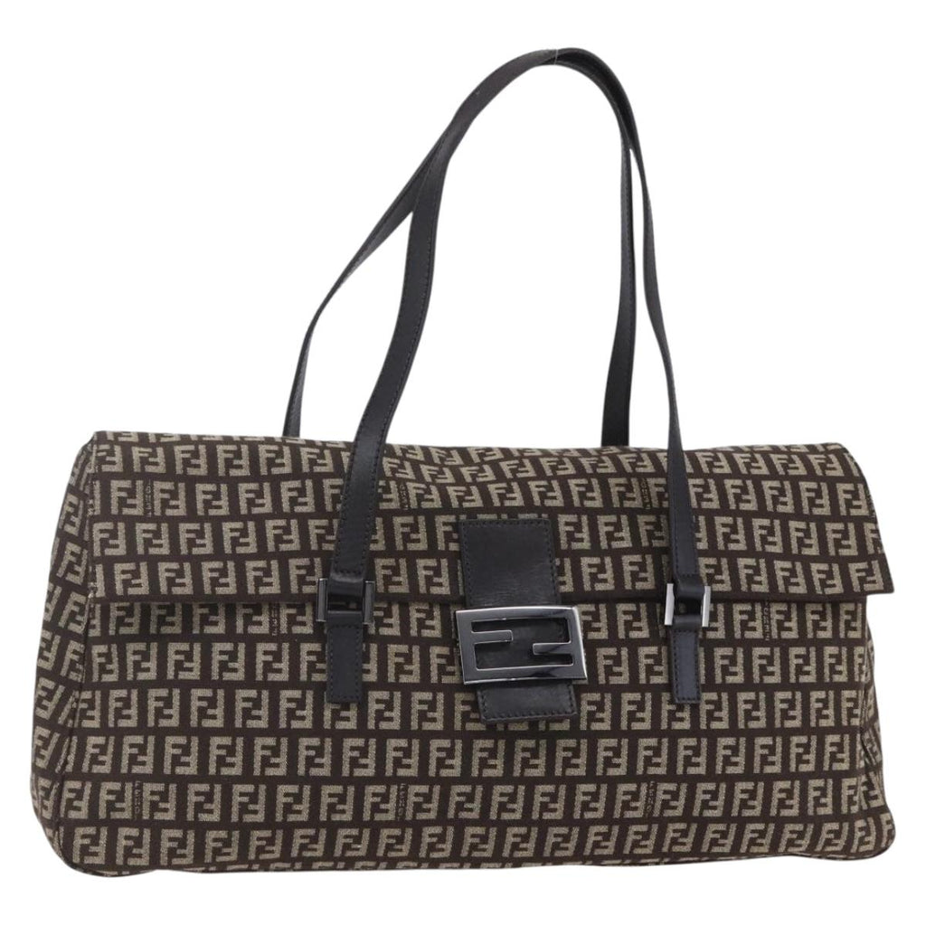 FENDI zucchino canvas mamma baguette shoulder bag
