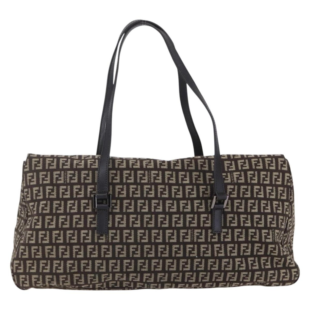 FENDI zucchino canvas mamma baguette shoulder bag