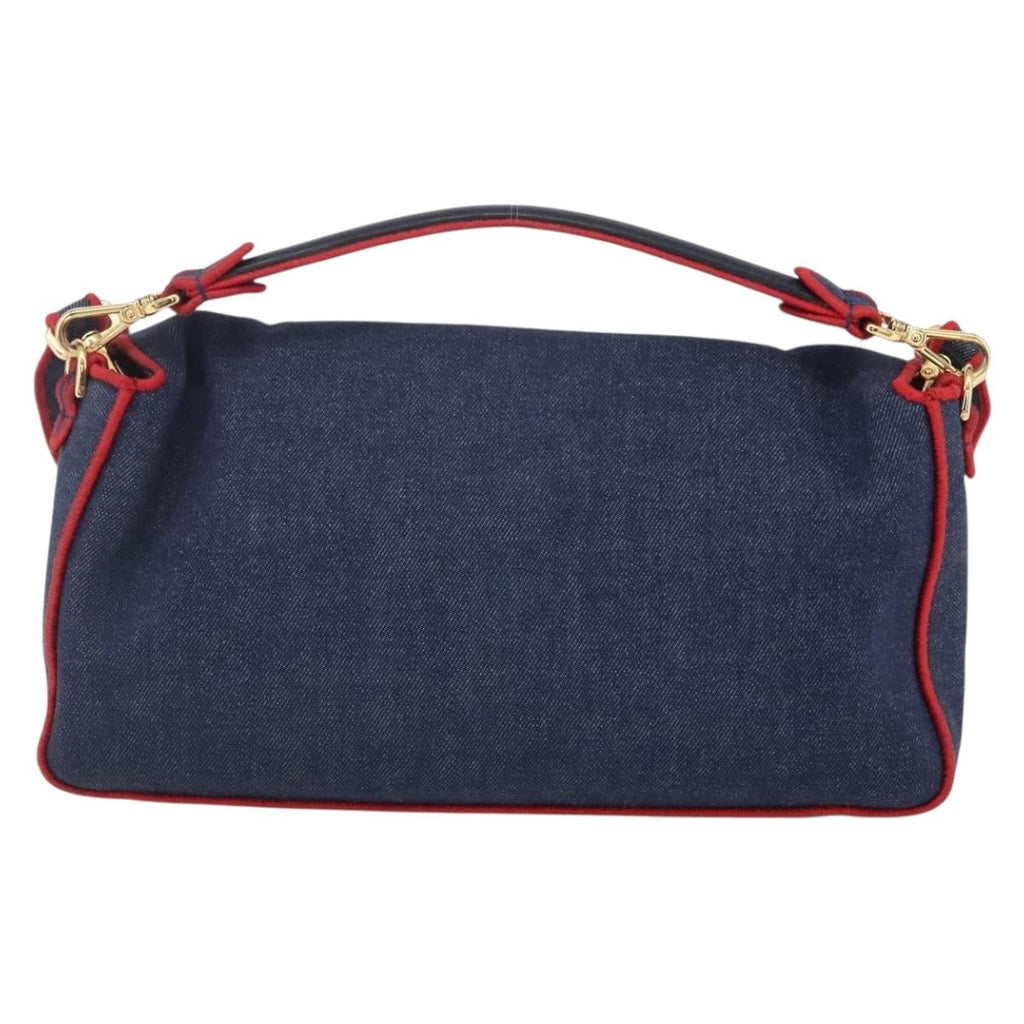 FENDI mamma baguette shoulder bag denim 2way