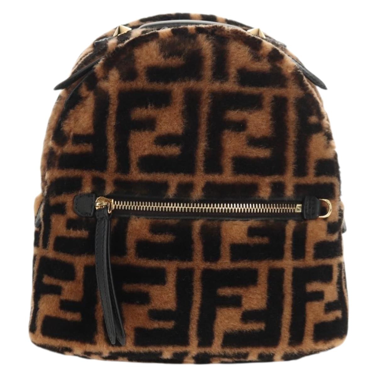 FENDI zucca canvas zainomini backpack brown