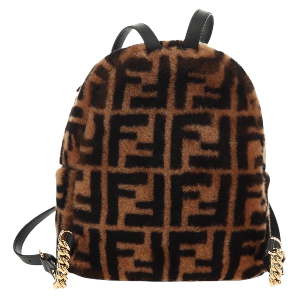 FENDI zucca canvas zainomini backpack brown