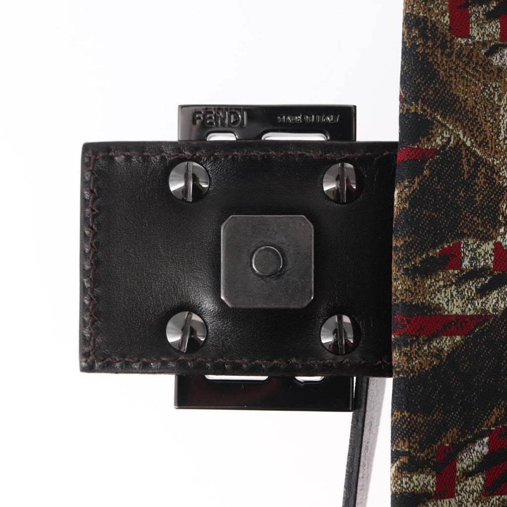 FENDI zucca canvas mamma baguette shoulder bag