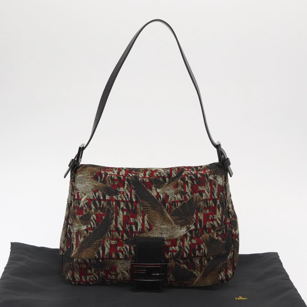 FENDI zucca canvas mamma baguette shoulder bag