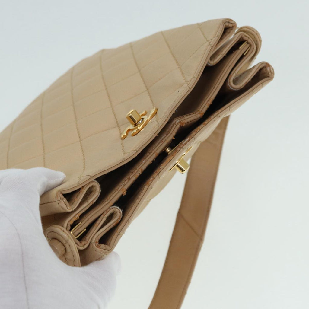 CHANEL calf skin shoulder bag